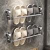 Retractable No-Drill Suction Cup Towel Rack - Strong Stainless Steel Hanger for Bathroom Storage