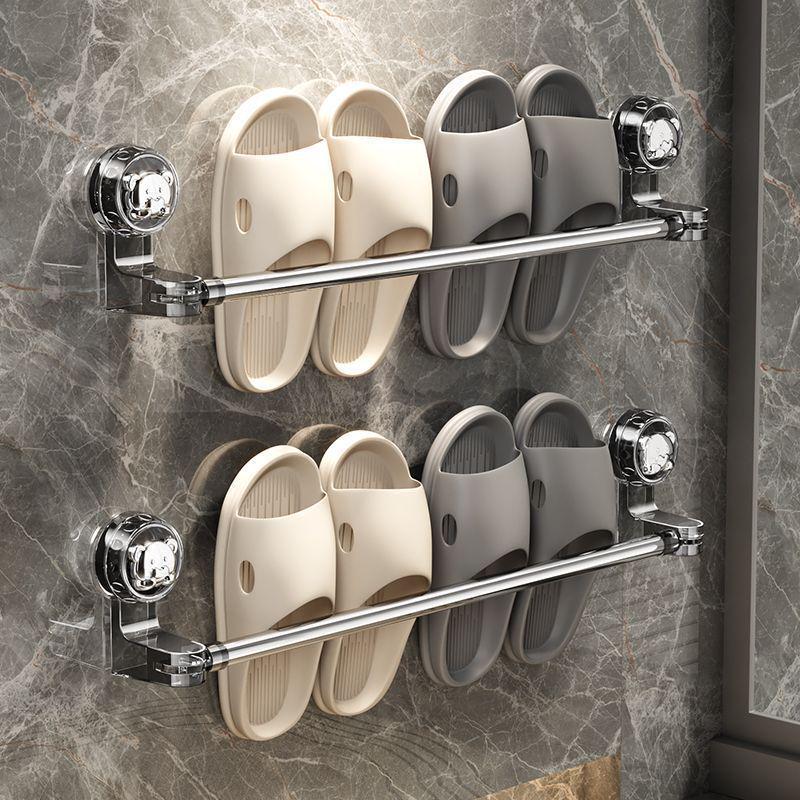 Retractable No-Drill Suction Cup Towel Rack - Strong Stainless Steel Hanger for Bathroom Storage