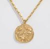 JOOLIM High End 18k PVD Gold Plated Stainless Steel  Cast Round Coin Sign Zodiac  Horoscope Necklace