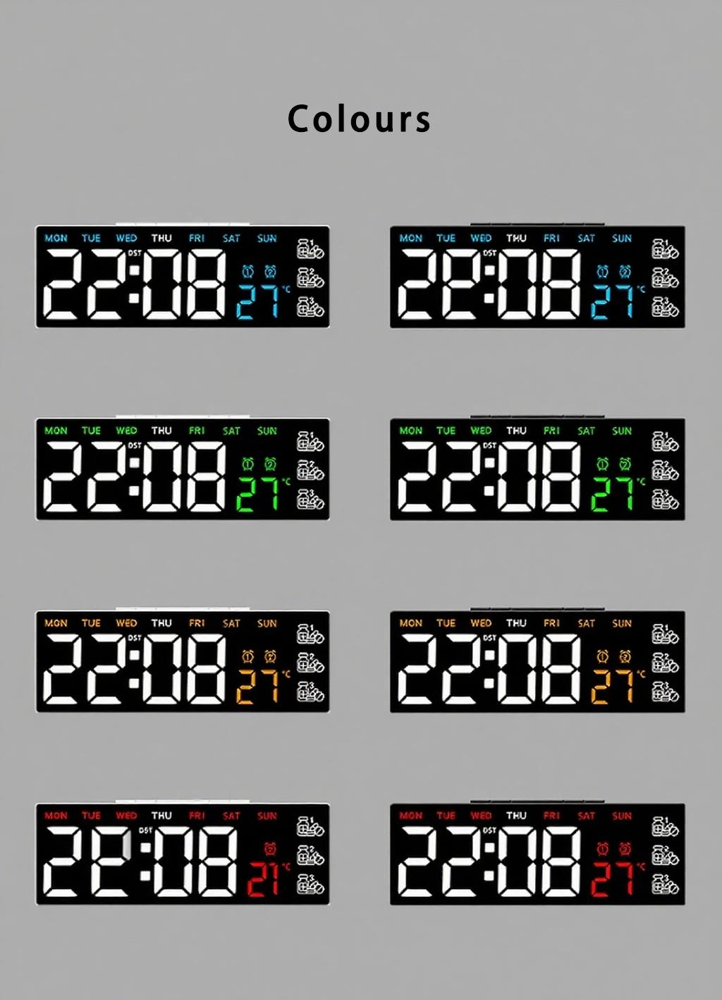 Factory Direct Reida  New Multi-functional Led Display Digital Clocks Modern Design Medication Reminders Alarm Clock Pl