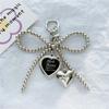 Lovely Heart Keychain Bows Keyring Korean Styles Bag Charm Bag Pendant Ornaments Car Keychain Handbag Charm Decorations