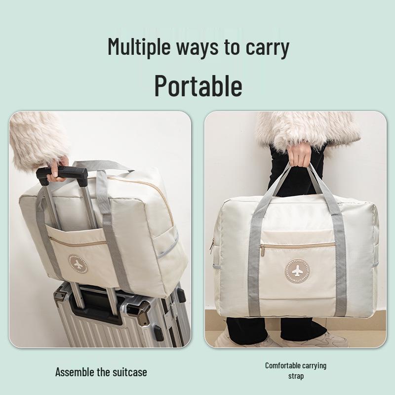 Large Capacity Foldable Women's Trolley Bag for Travel & Storage