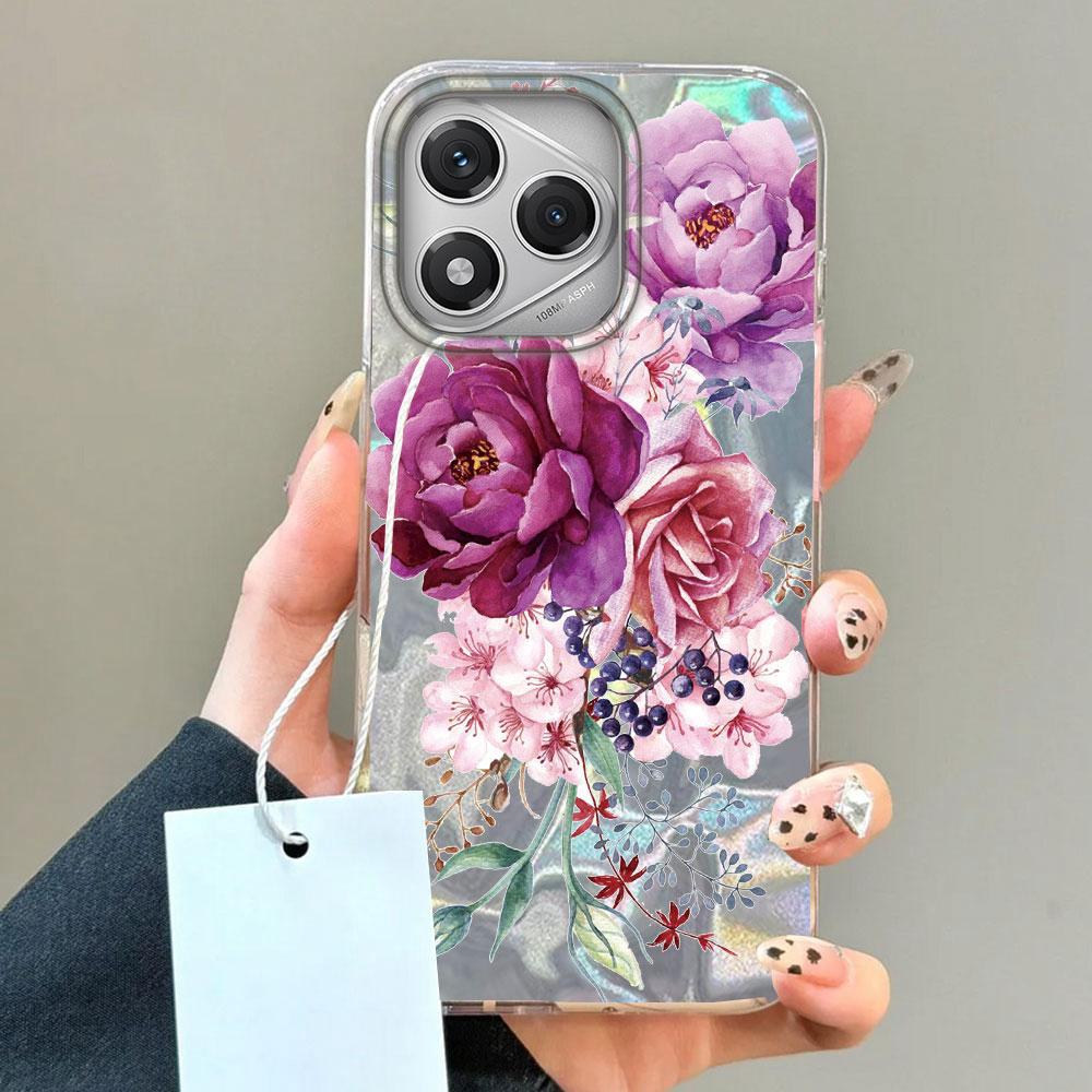 Summer Pink Rose Flowers Phone Case for Honor 400 200 Smart Pro Magic7 6 5 Lite X9a X9c X8b X8a X8c X7c Silicone TPU Shell Cover