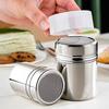 1PC Duster With Cover Cocoa Powder Coffee Stainless Steel Duster Fine Mesh Bucket Seasoning Bottle