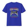 Mens A Day Without Video Games Is Like Funny Gamer Gaming T Shirt White Large Vintage Washed Versatile Fashion Homme Stretched