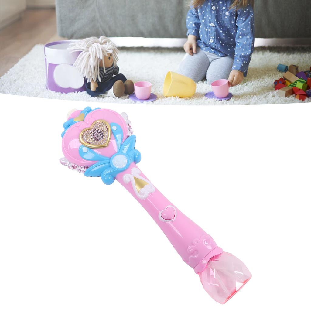 Kids Bubble Blower Wand Automatic Electric Light Up Bubble Blower Wand with Music for Children