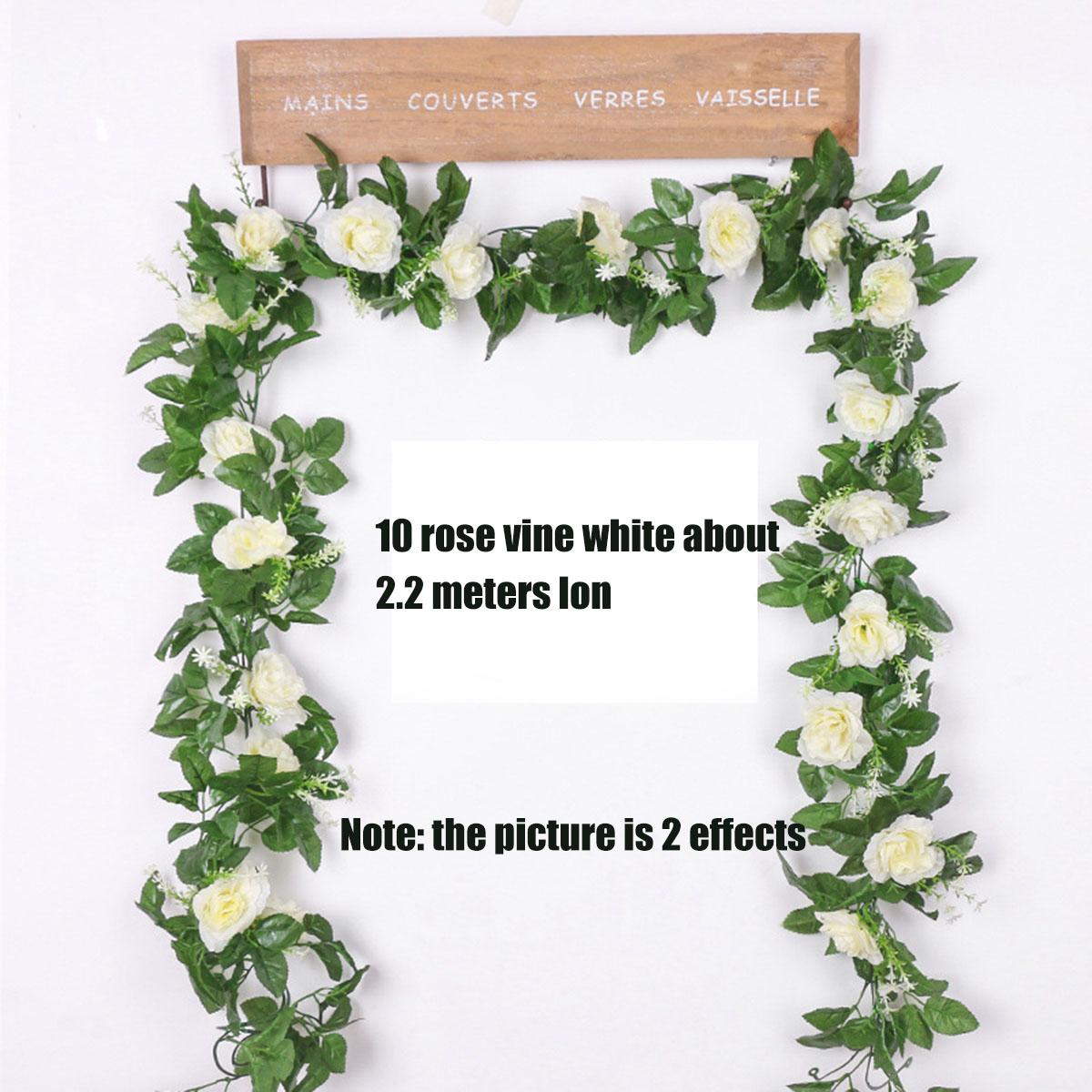 

1 шт 2.2 м искусственный белый цветок поддельные подвесные искусственные виноградные растения листья искусственные гирлянды цветы свадебное украшение белый