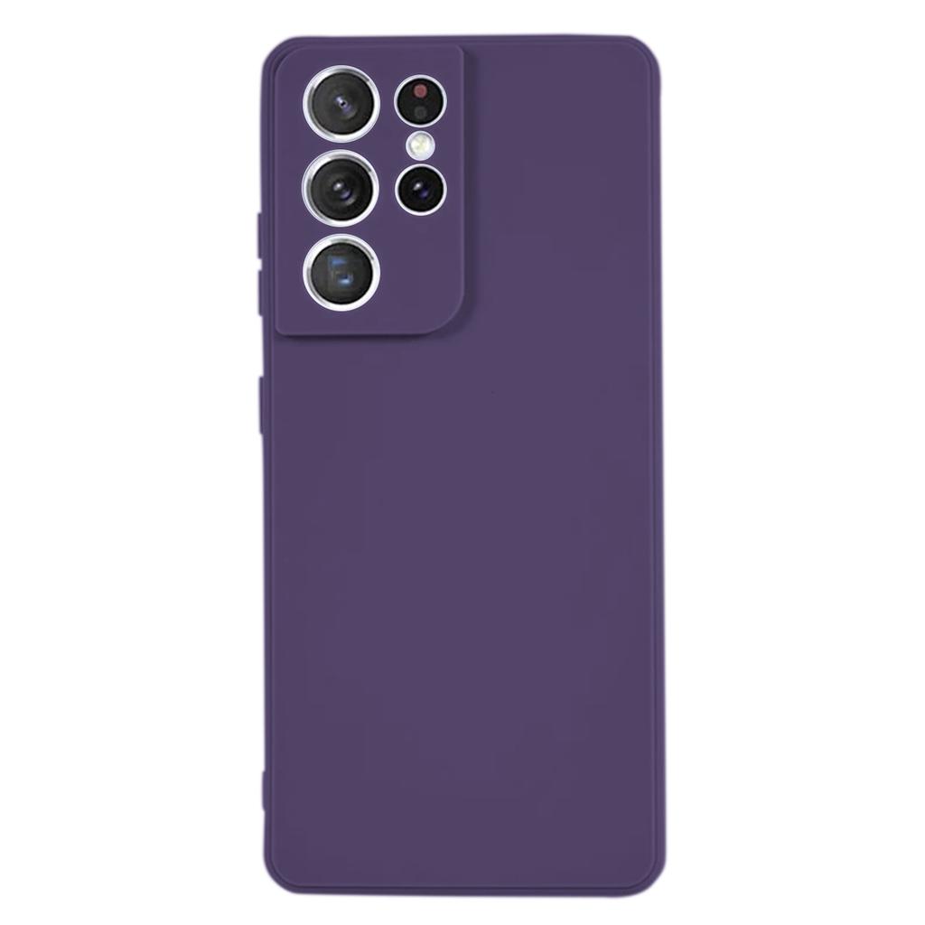 KALEBOL KLB-TPU003 For Samsung Galaxy S21 Ultra 5G Case Anti-Scratch Solid Color TPU Phone Cover