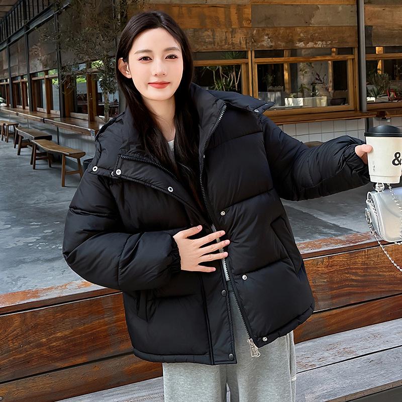Women's 2026 New Winter Hooded Padded Jacket - Thick Down Cotton Coat for Students