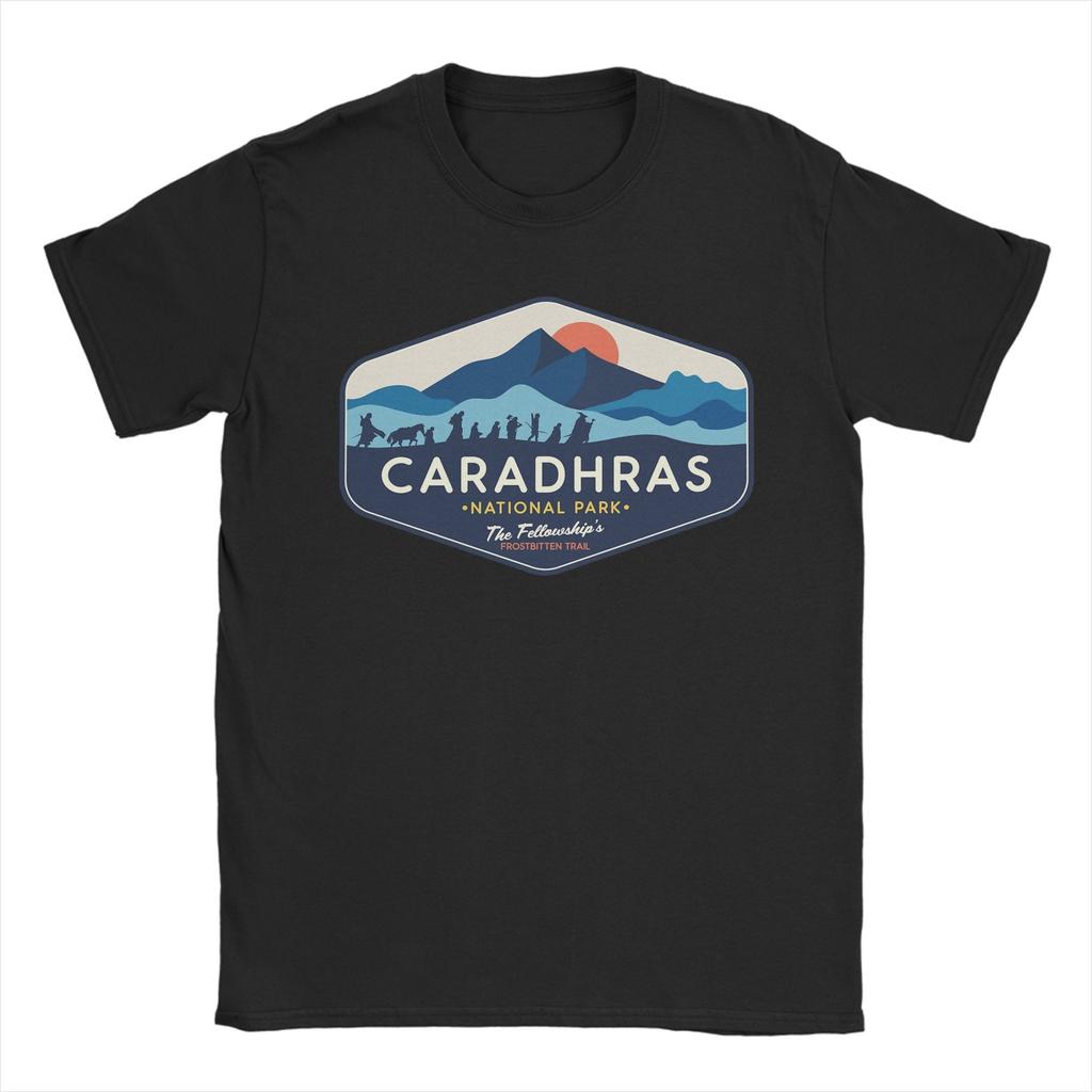 Maglietta Unisex Caradhars National Park The Fellowships Frostbitten Trail T Shirt LLords Of The RRings 100% Cotone Magliette Stampate T-Shirt