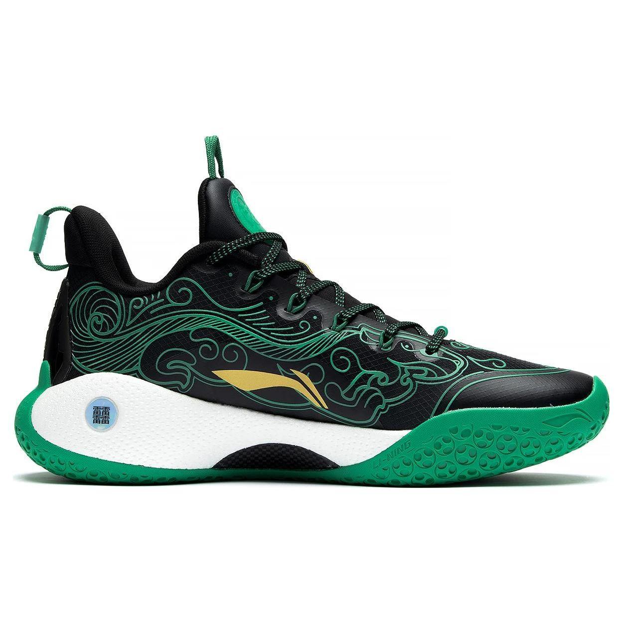 Li-Ning Мужские кроссовки Yushuai 14 Low Black Tiger Amulet Green ABAR123-51 40⅓ — фото 2