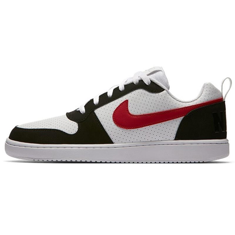 Nike Court Borough Low White Black Red Sneakers 838937-102