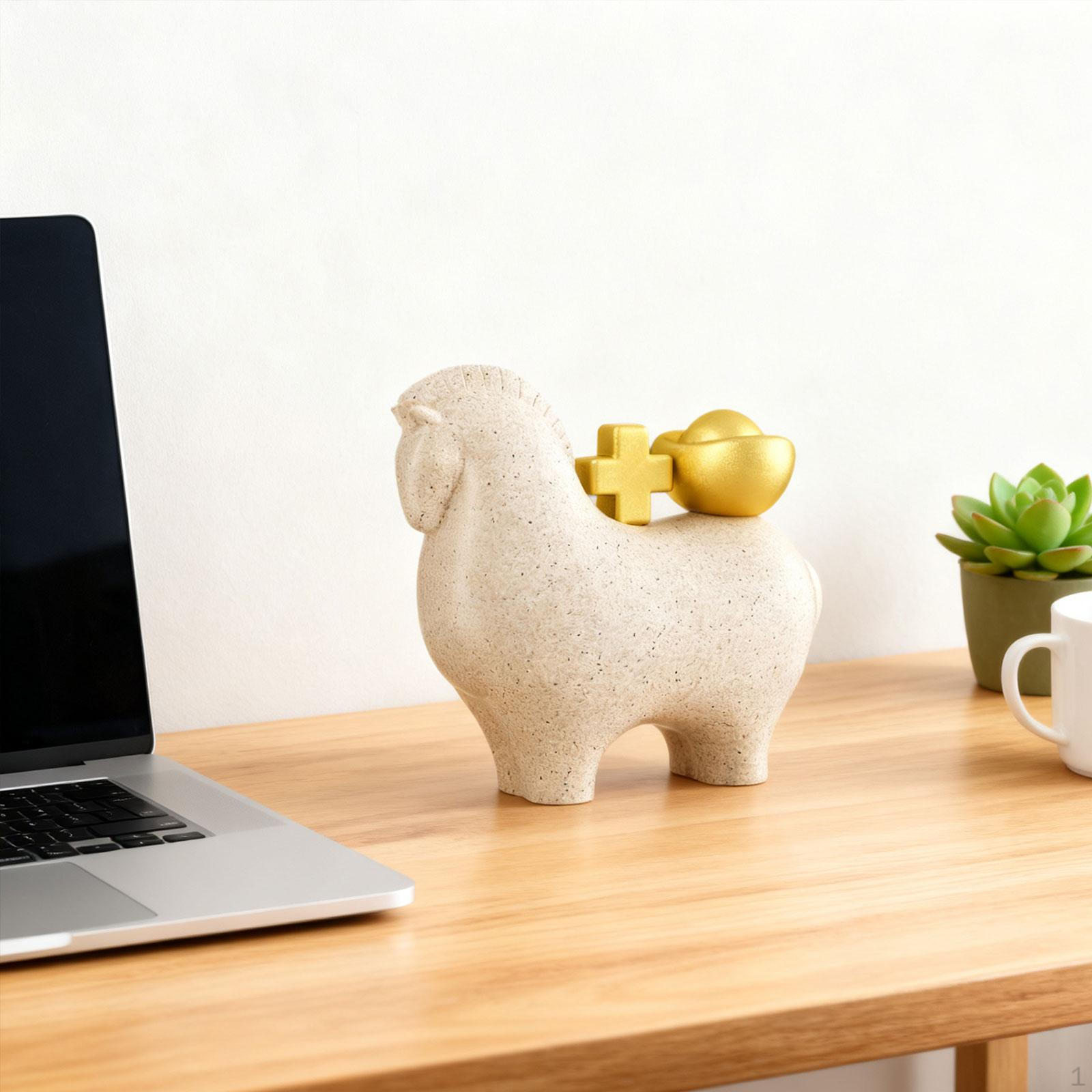 

Feng Shui Figure, Handmade Wealth Figurine, Statue for Home, Desk, Office Gift Sandstone