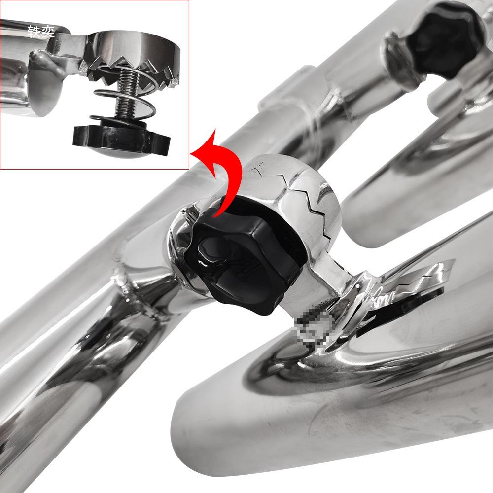 Stainless Steel 5-Tube Fishing Rod Holder Bracket - Marine Hardware Accessory