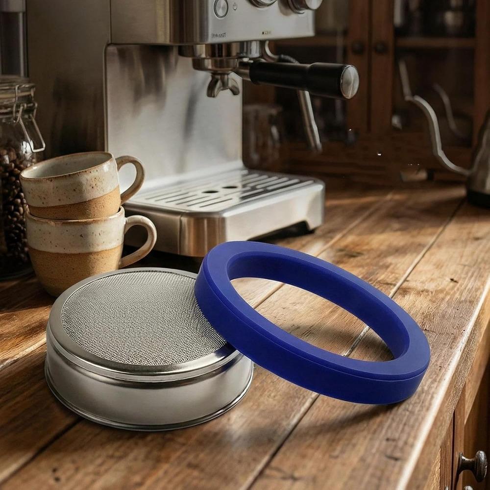 2PCS Stainless Steel+Silicone Shower Screen Steam Ring for E61/Faema/Rocket For E61 Coffee Machines