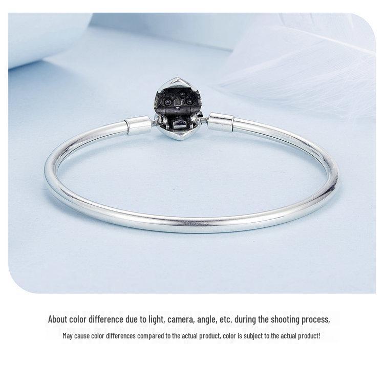 S925 Sterlingsilber Oxidiert Zirkon Stern Liebe Armband für Damen