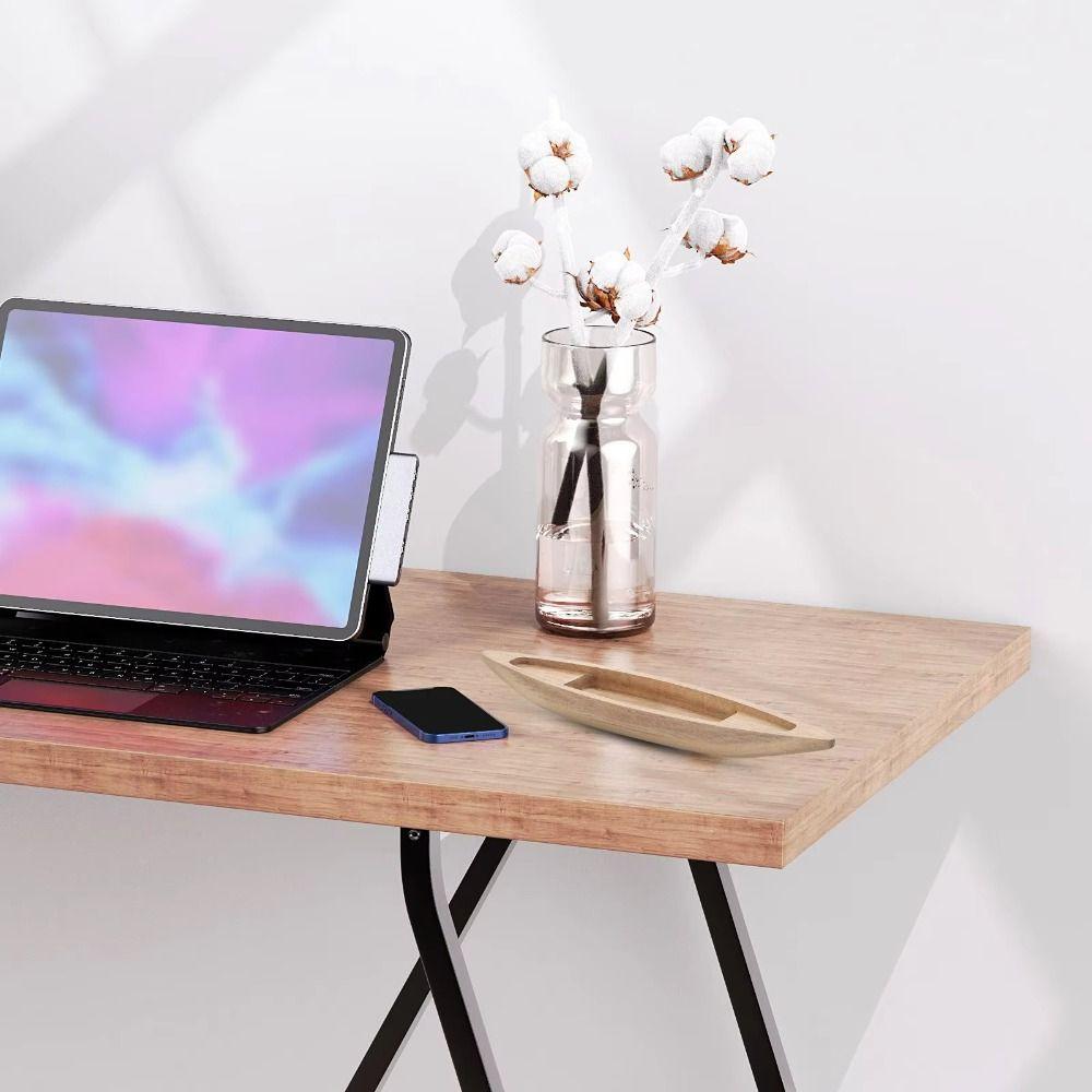 Mini Canoe Fishing Boat Decor Ocean Landscape Boat Model Ornaments Wooden Boat Model  Desk Ornament