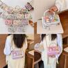 Cute Animal Design Cotton Canvas Handbag For Girls With Creative Chain Strap