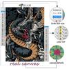Diamant-Gemälde, chinesischer Drache, Diamant-Mosaik, Handwerk, Diamant-Stickerei, Gemälde