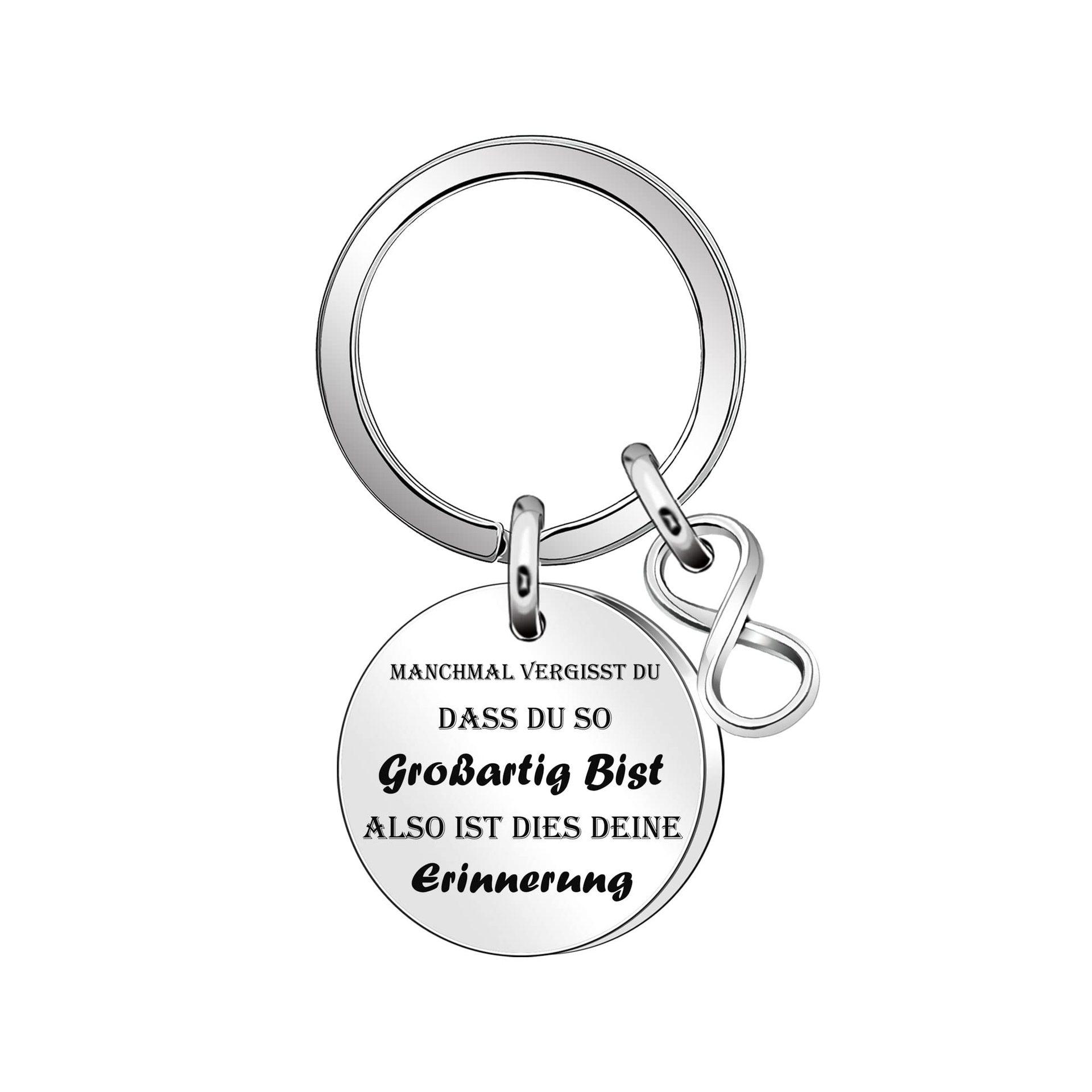 Inspirational Stainless Steel Anniversary Keychain - Romantic Gift for Wife or Valentine