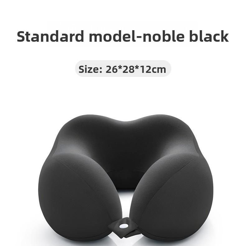 

Подушка дорожная U-образной формы из пены с эффектом памяти для сна в самолете и поддержки шеи 1pcs чёрный