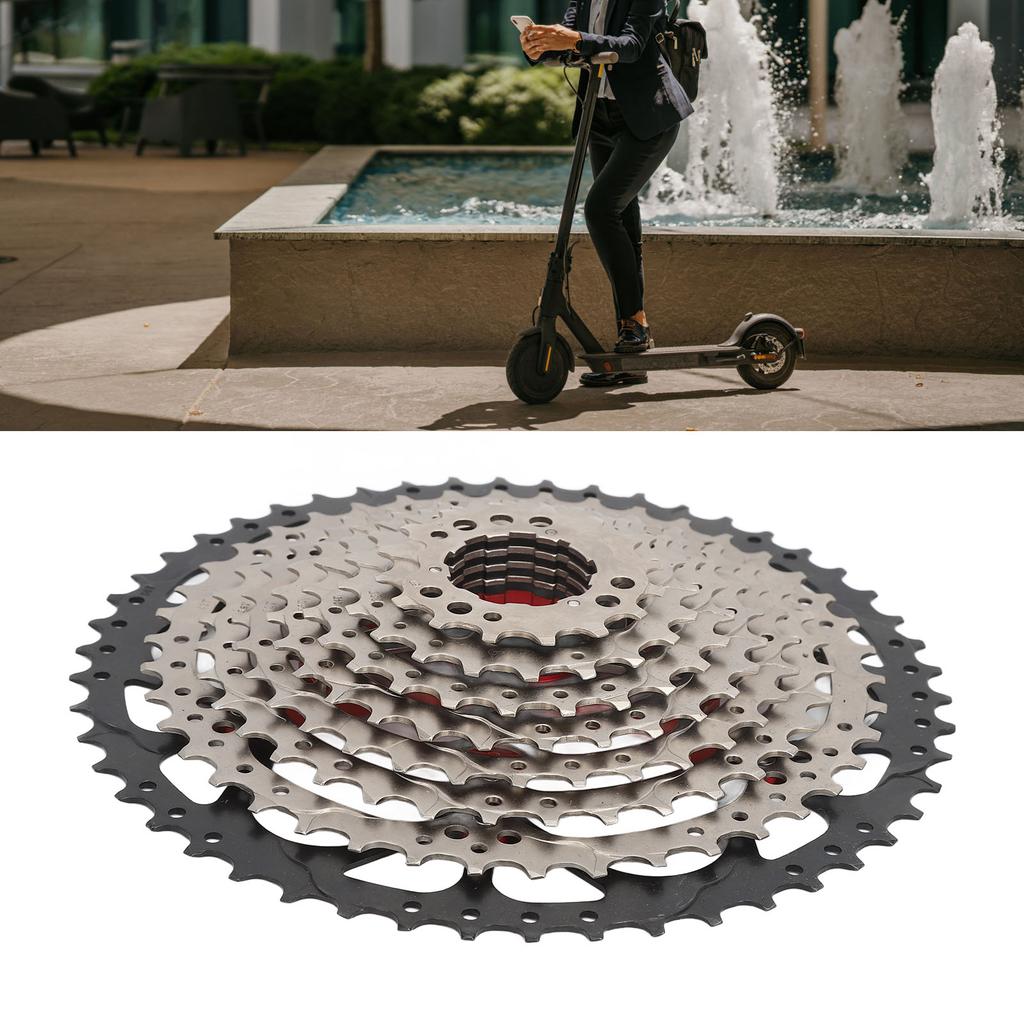 10 Speed Cassette Flywheel Aluminum Alloy 12?50T Hollow Design Silent Bicycle Freewheel for Bikes