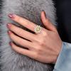 Tancise Creative Daisy Ring Female Deluxe Inlaid Zircon Fashion Elegant Flower 925 Sterling Silver.