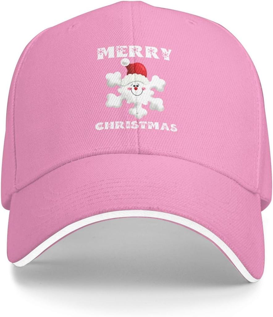 Christmas Puzzle Snowflake Man Baseball Cap Embroidered Polyester Adjustable Summer Outdoor Hat