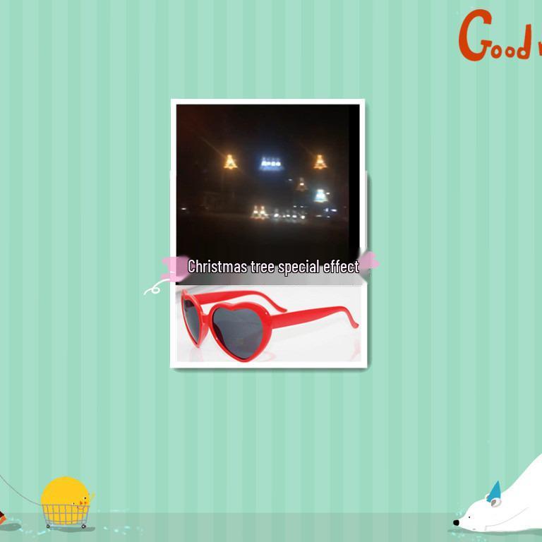 

Christmas Tree Effect Glasses: TikTok-Inspired Night Light & Confession Accessory чёрный