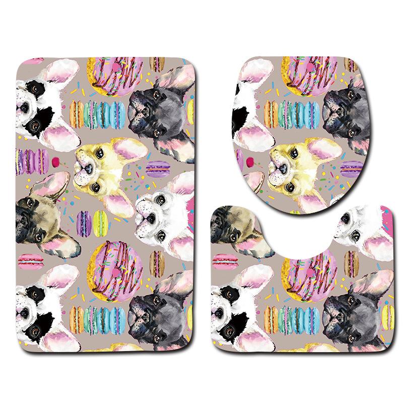 Bathroom Floor Mat Bathroom Mat Toilet Three-Piece Set