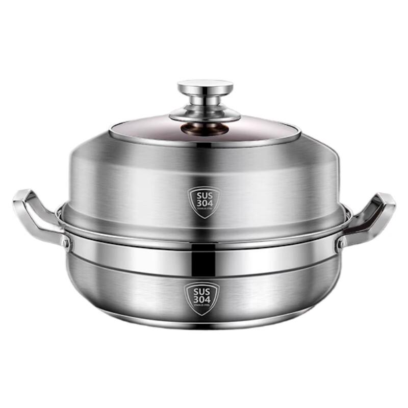 Yunshuang 304 Stainless Steel Steamer & Soup Pot