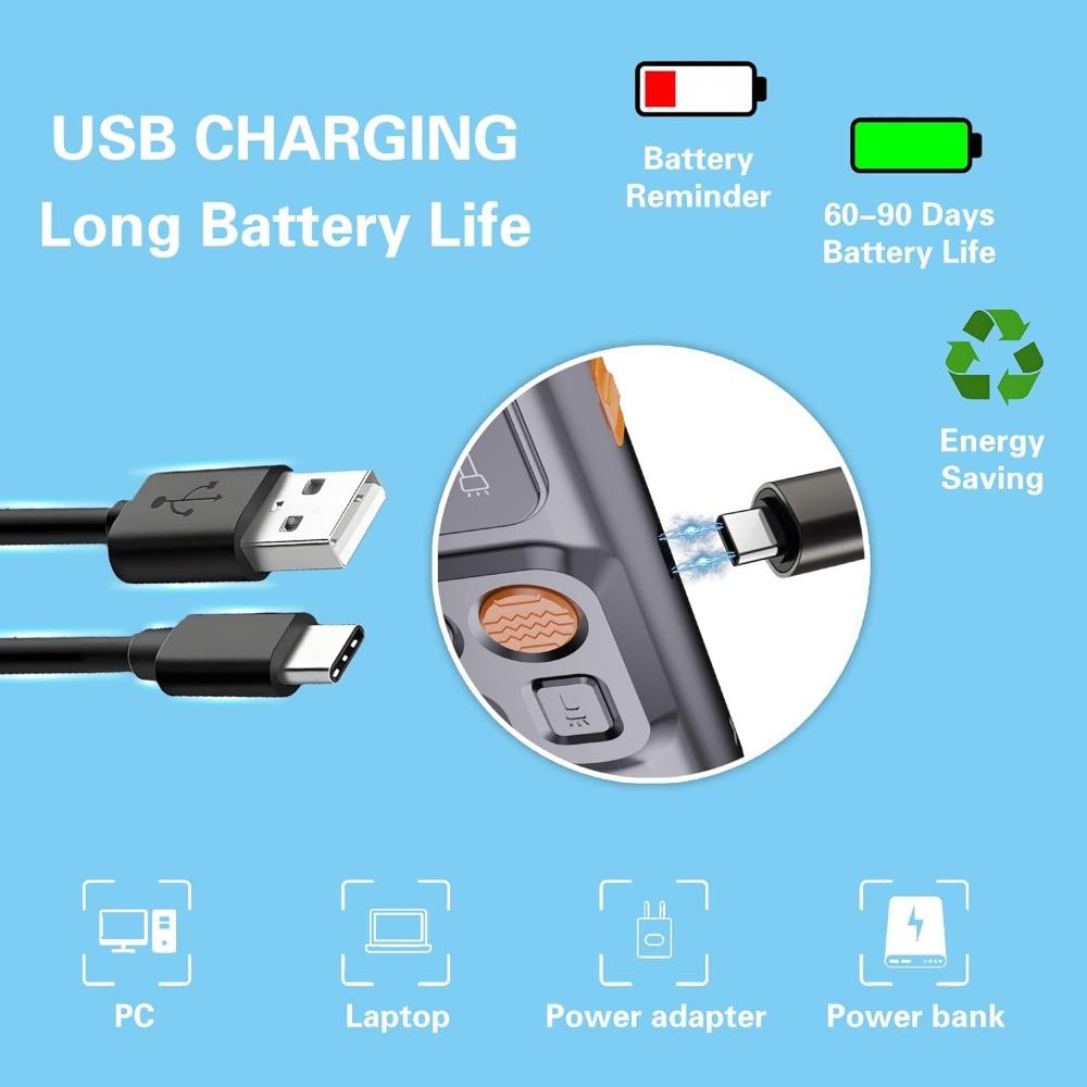 Anti Barking Device for Dogs Indoor Outside Handheld Ultrasonic  with Flashlight Dog Training Tool Rechargeable Dark Orange