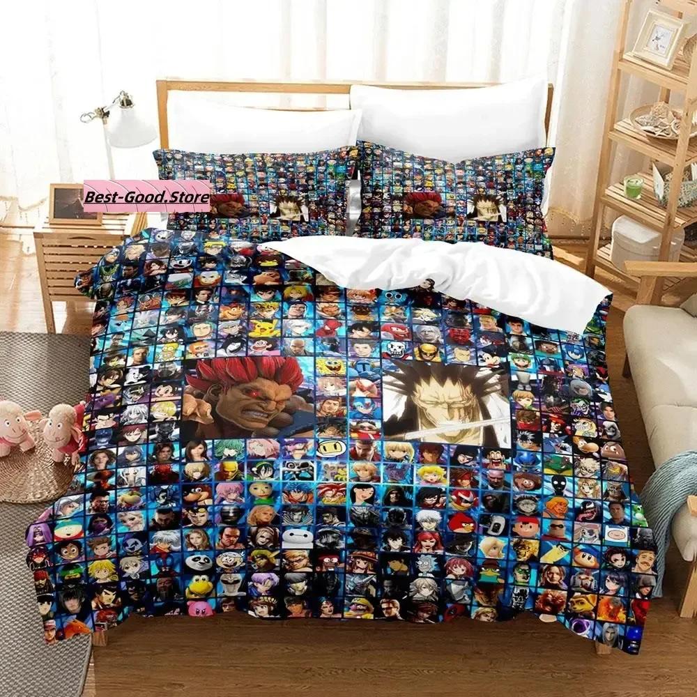 Nytt Tengen Toppa Gurren Lagann Sängklädesset Enkelt Twin Full Queen King Size Sängset Aldult Barn Sovrum 3D Anime Lakan Set