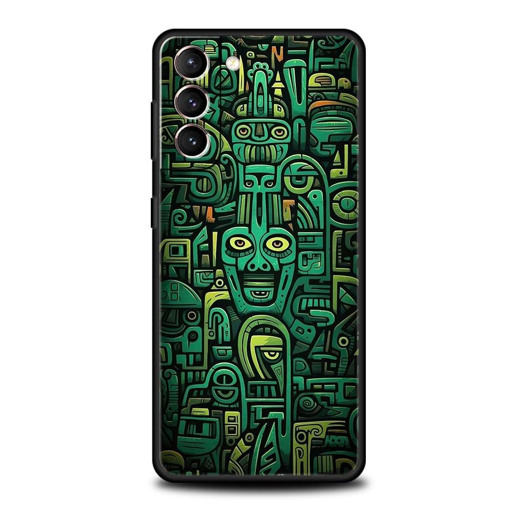

Винтажная картина-тотем Чехол для телефона для Samsung Galaxy S26 S25 S24 S23 S22 S20 S21 FE Ultra S25 Edge Plus 5G Мягкий ТПУ Чехол Capas Samsung S23Plus