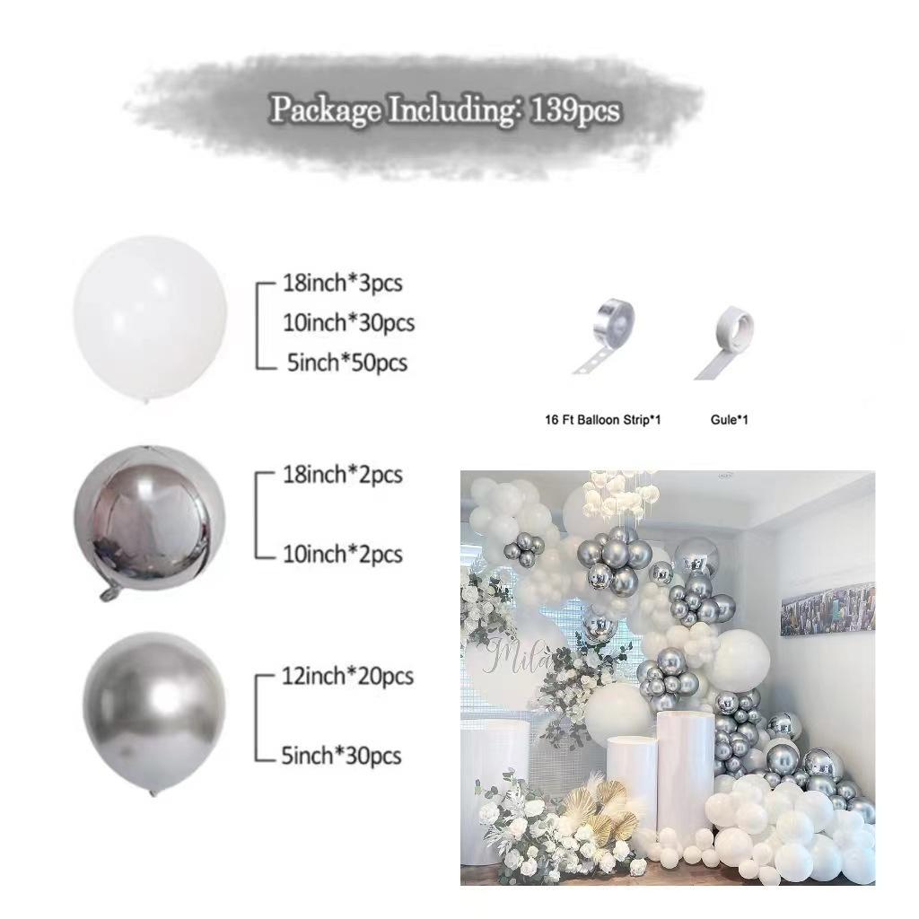 Vintage Balloon Chain Birthday Party Balloon Package Wedding Wedding Arrangement Latex Balloon Chain Set