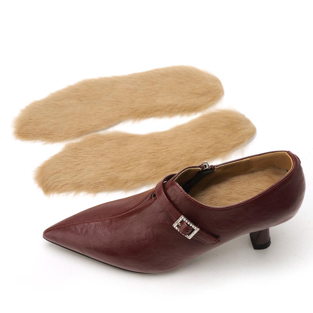 Pointed temperament elegant not tired feet high heels women's skirt side zipper belt buckle stiletto single shoes 2025 new