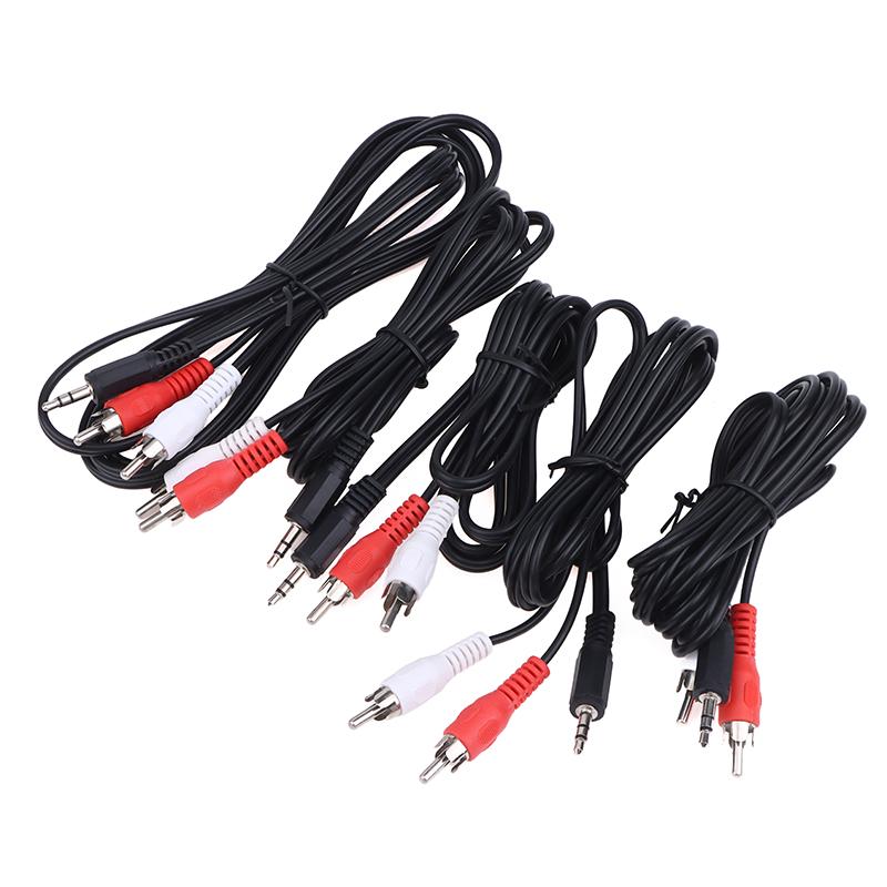 3.5Mm Jack To 2 Rca Stereo Audio Car Cable 3.5 Mm Male To 2Rca Male Coaxial Aux Cable Splitter For Tv Laptop Mp3 Speakers