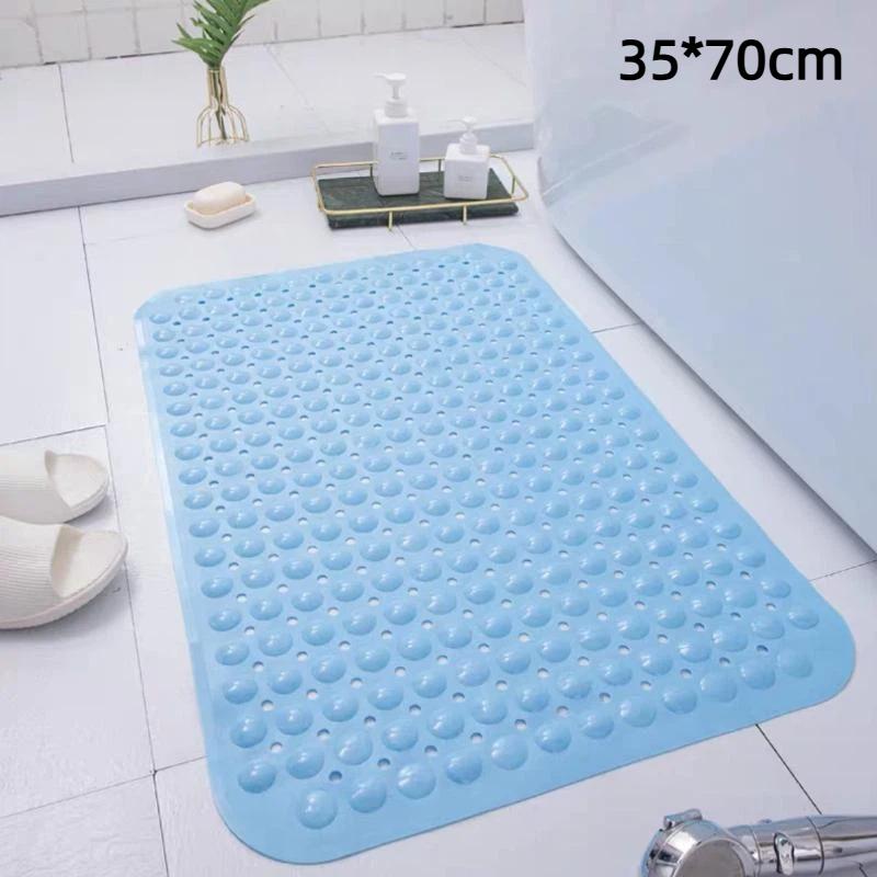 Thickened Extra Large Non Slip Bath Mat With Strong Suction Cups Drain Holes Perfect For Home Bathroom Shower Tub Use