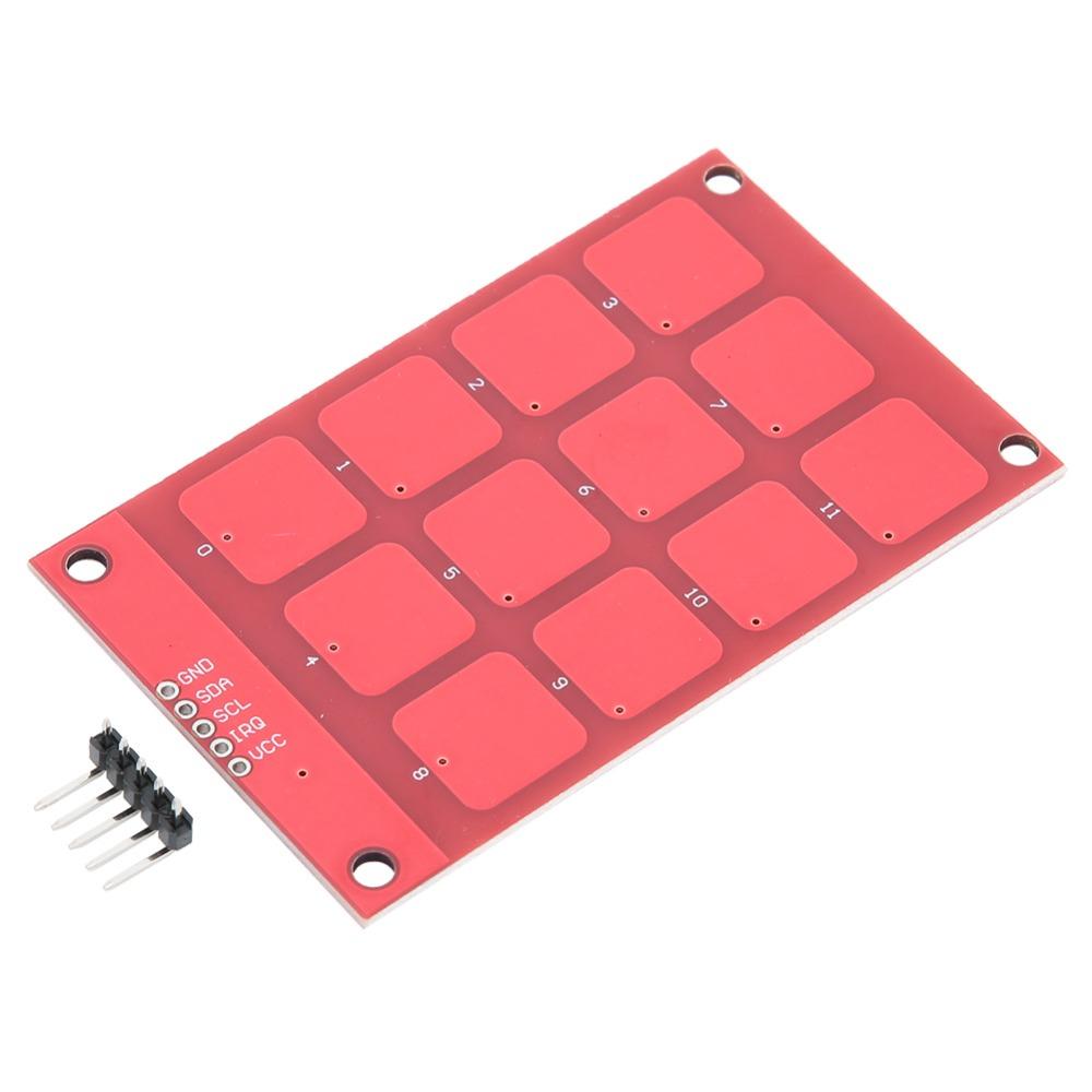 3.3V Capacitive Touch Keypad 12 Buttons MPR121 Controller Keyboard  Electronics Projects