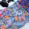 1m x 20.5cm Printed Embroidery Tulle Lace, Multicolored Embroidered Net Sewing Fabric Lace for Dress, Lingerie, Bra, Underwear, Garment