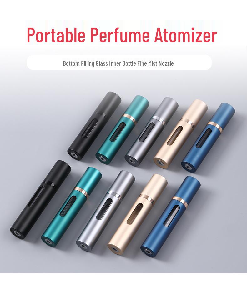 8ml Refillable Travel Perfume Bottle - Large Capacity Glass Spray with Bottom Filling