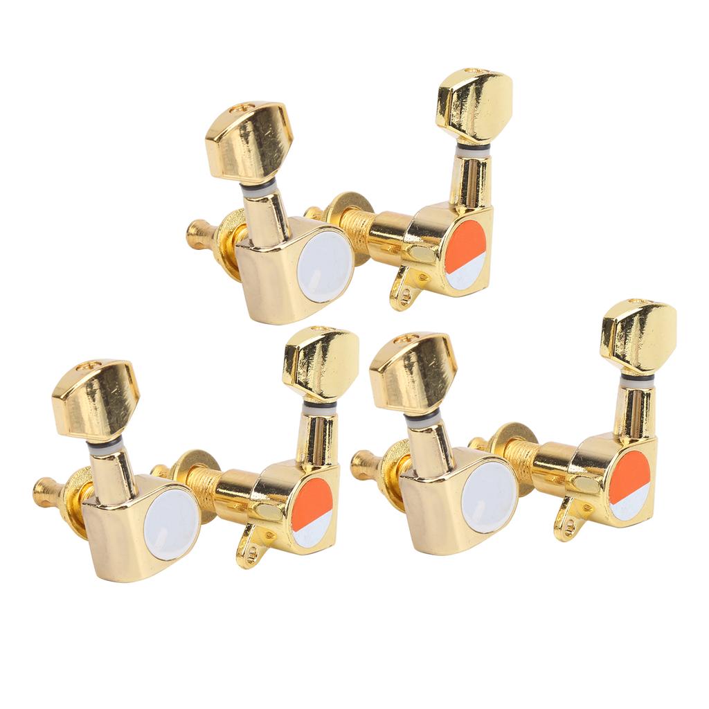 6Pcs Guitar Locking Tuners Tuning Pegs for Full Enclosed Electric Guitars AccessoriesGold
