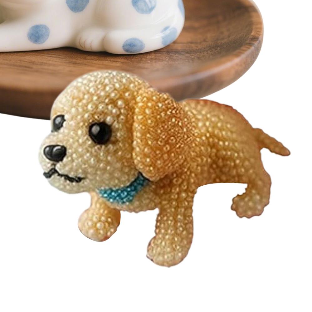 Dog Bead Embroidery Kit Three-Dimensional Dog Animal Bead Embroidery Kit Ornament Making Sewing Art Complete Accessories for