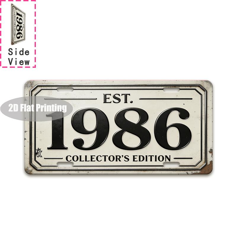 Tin Sign - Vintage Durable Metal Plaque Wall Decor, Home Office Bar Man Cave City Office Birth Year License Plate Wall Art