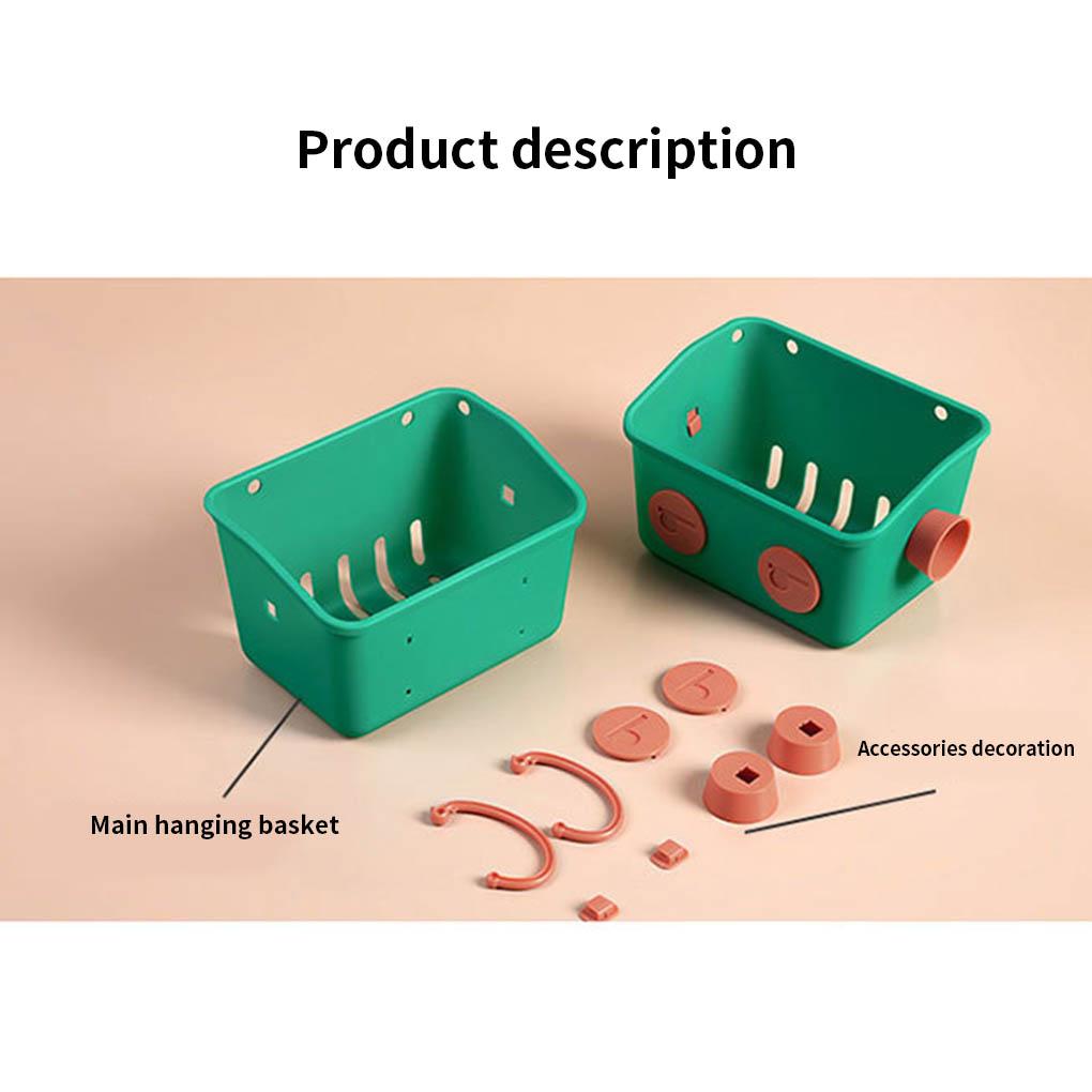 Non-drilling Hanging Storage Basket Multifunctional PP Storage Basket Househlod Bedside Sundries Organizer