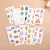 10sheets Easter Temporary Tattoo Stickers Cute Bunny Eggs Sticker DIY Decoration Easter Birthday Party Supplies Kids Gift 2026