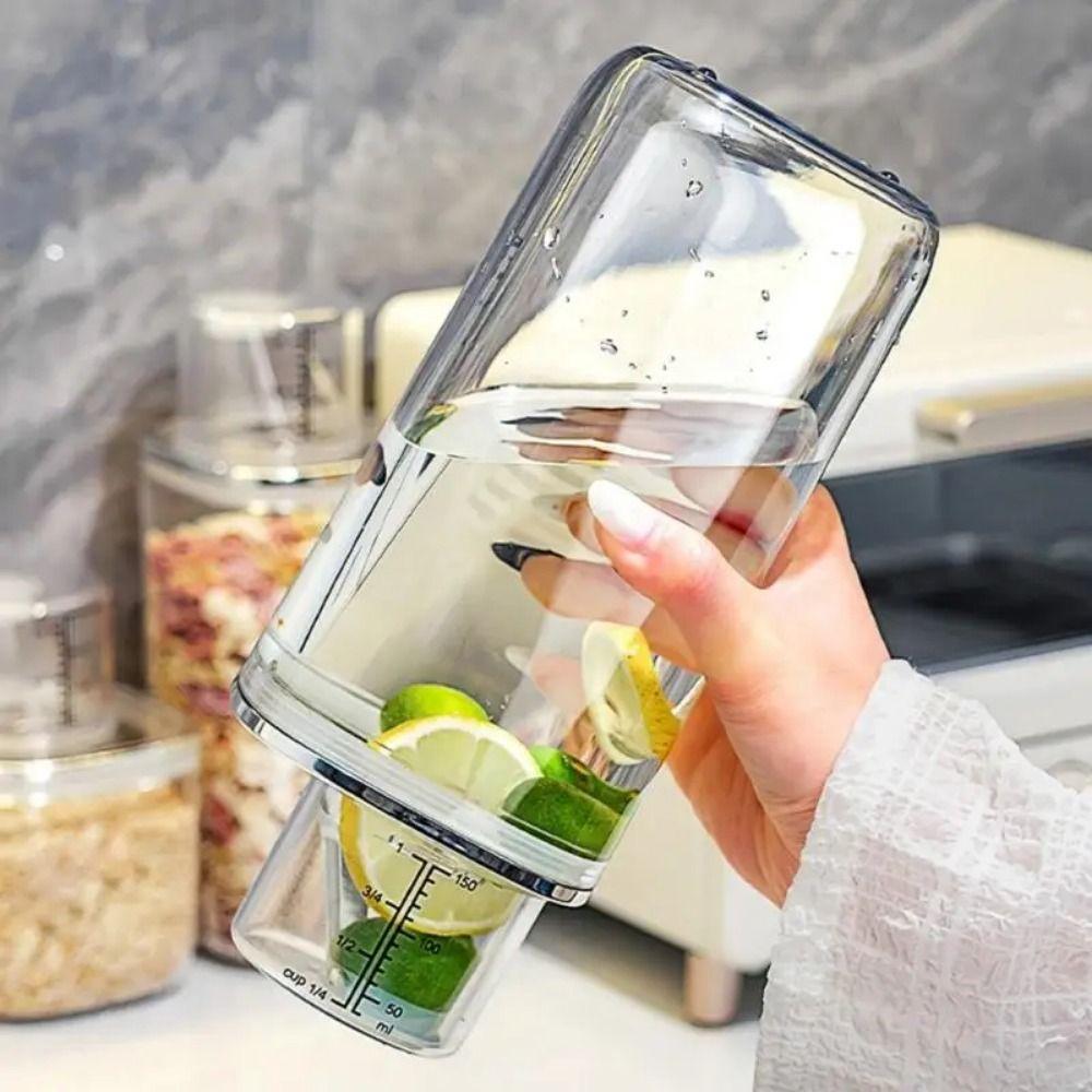 Sealed Laundry Detergent Dispenser Measuring Cup Airtight Cereals Jar with Lid  Nuts