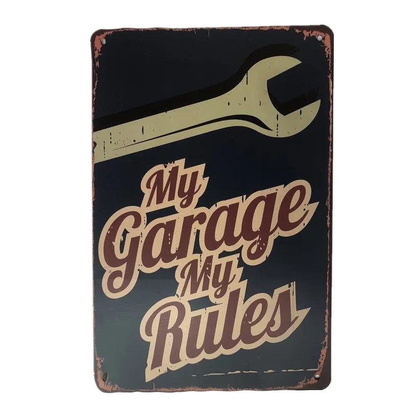 Retro Metal Tin Signs Vintage Decor Area 51 Plaque Garage Warning Danger Wall Plates Cafe Bar Decor Room Decoration