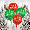 2/4 Frohe Weihnachten rot grün 4D Ballons, Weihnachtsfeier Dekorationen, Feiertagsrequisiten, Weihnachtsbaumkugeln, Neujahrsparty