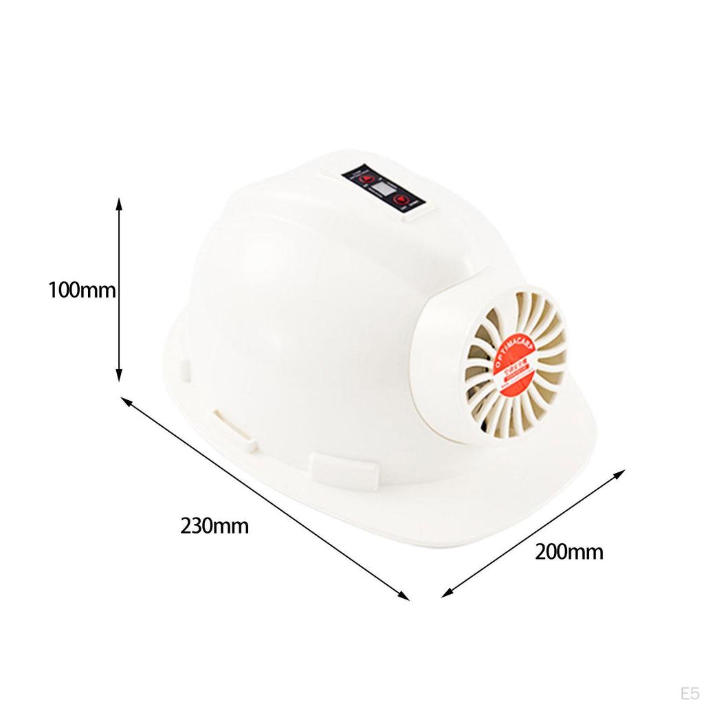 Construction Hard Hat with Fan Thickening Safety Helmet Multifunction Red